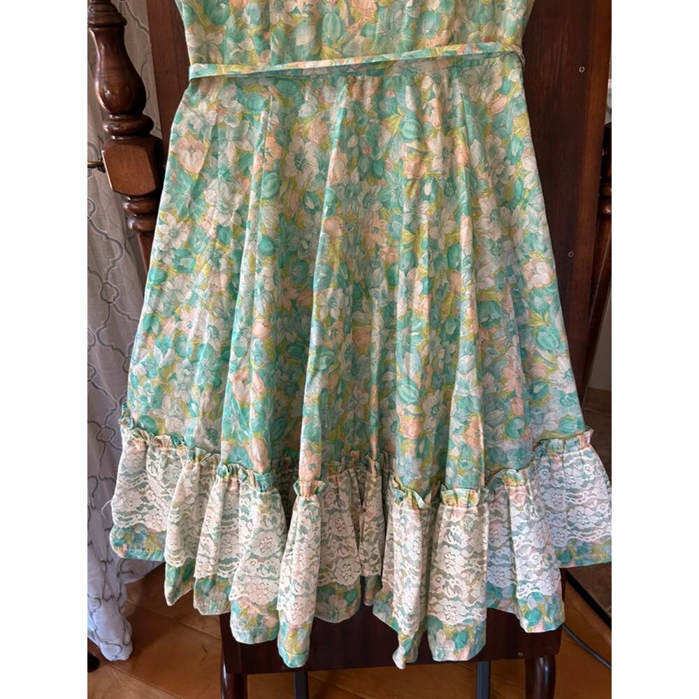 Vintage partners please Square dancing dress small country western floral - Picture 2 of 10